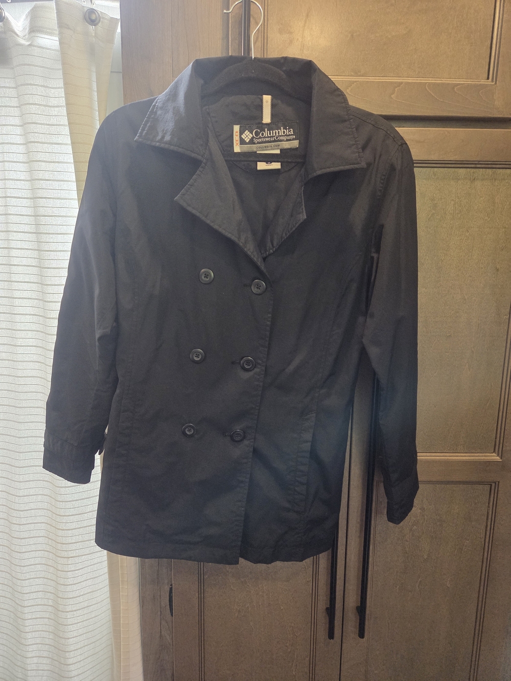 Columbia Women's Black Double-Breasted Pea Coat